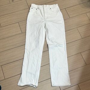 Abercrombie & Fitch White Straight Leg Jeans